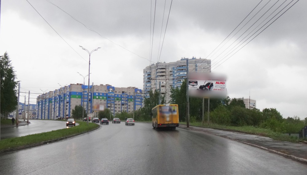 Фотография рекламного носителя, тип: Билборд 3x6, адрес: 40 лет Победы ул. Х Камбарская ул., д.1, Ижевск, Республика Удмуртия, Россия. Сторона A №658648