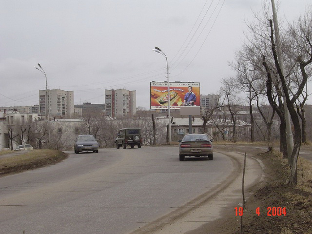Фотография рекламного носителя, тип: Билборд 3x6, адрес: Тихоокеанская ул. Х Казачья Гора ул., Хабаровск, Хабаровский край, Россия. Сторона А №482059