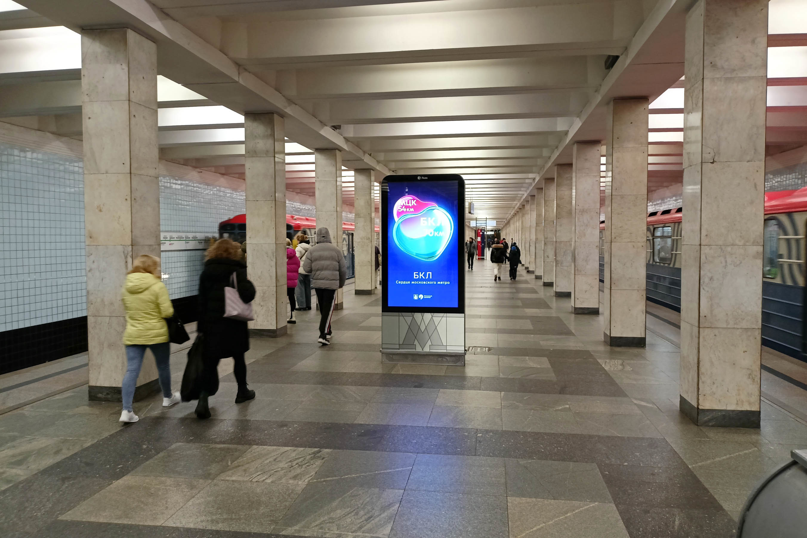 Фотография рекламного носителя, тип: Видеоэкран, адрес: Станция метро «Войковская», линия Замоскворецкая, Москва, Россия. Сторона/вариант A1 №1055408