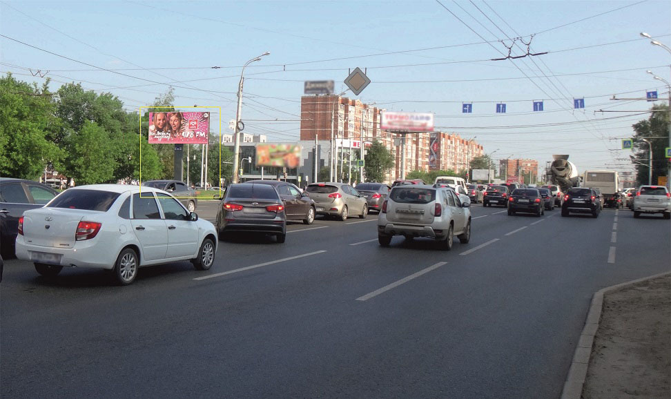 Фотография рекламного носителя, тип: Билборд 3x6, адрес: Удмуртская ул. Х 10 лет Октября ул., м-н "Юничел", Ижевск, Республика Удмуртия, Россия. Сторона B №671078