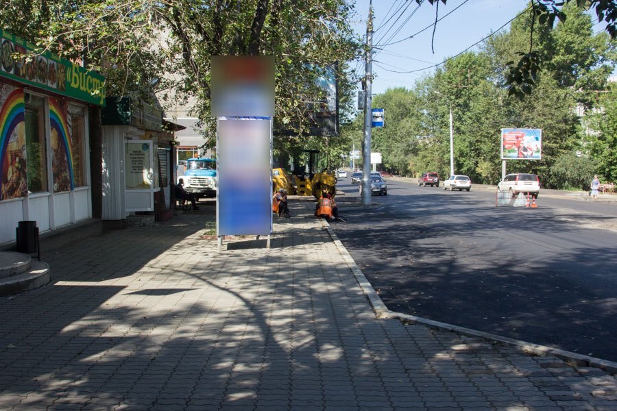 Фотография рекламного носителя, тип: Нестандартный ситиформат, адрес: Советская ул., ООТ Завод 403 ГА, поз.1, Иркутск, Иркутская область, Россия. Сторона Б №509379