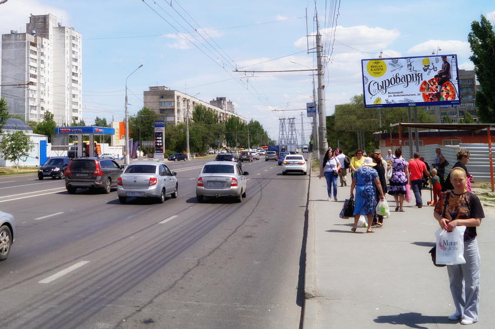 Фотография рекламного носителя, тип: Билборд 3x6, адрес: Н. Отрады ул. Х Кастерина ул., Волгоград, Волгоградская область, Россия. Сторона А №337527