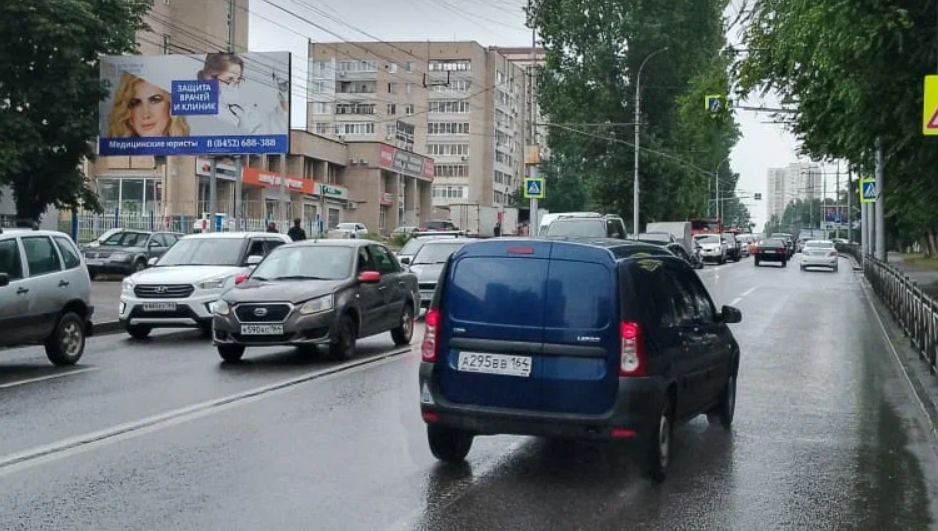 Фотография рекламного носителя, тип: Билборд 3x6, адрес: Чернышевского ул. Х Вольская ул., Саратов, Саратовская область, Россия. Сторона B №609269