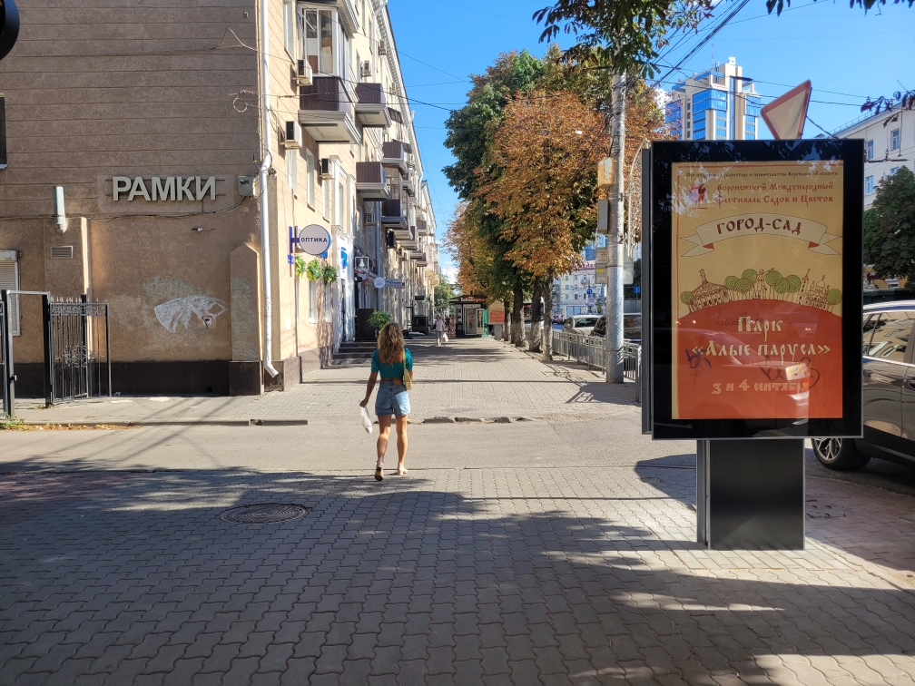 Фотография рекламного носителя, тип: Ситиформат 1.8x1.2, адрес: Плехановская ул., д.44, Воронеж, Воронежская область, Россия. Сторона Б №772145