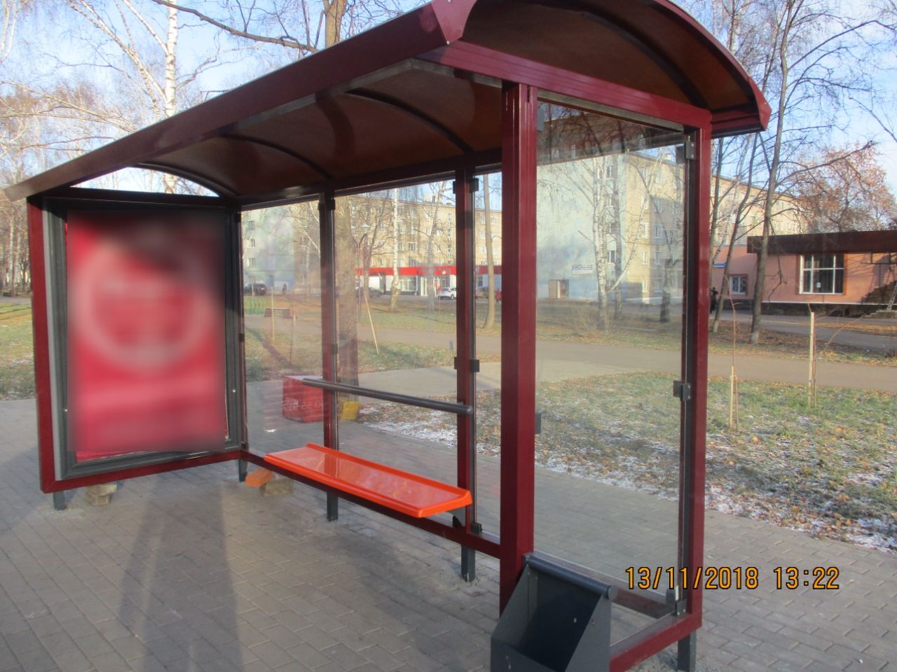 Фотография рекламного носителя, тип: Остановка 1.8x1.2, адрес: Худайбердина ул, ост "Дом радио", северная сторона, Стерлитамак, Республика Башкортостан, Россия. Сторона A №723478