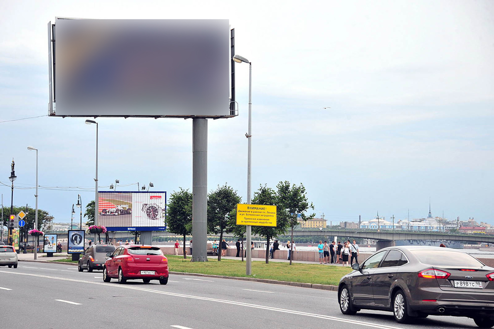 Фотография рекламного носителя, тип: Суперсайт 5x12, адрес: Воскресенская наб., д.18, Санкт-Петербург, Россия. Сторона A1-A3 №545723