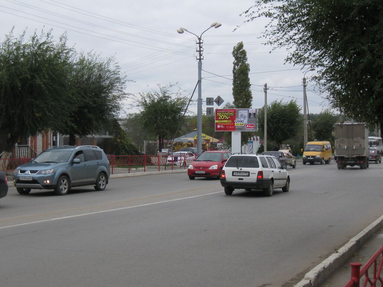 Фотография рекламного носителя, тип: Билборд 3x6, адрес: Пролетарская ул., кафе Веранда, Камышин, Волгоградская область, Россия. Сторона B №954053