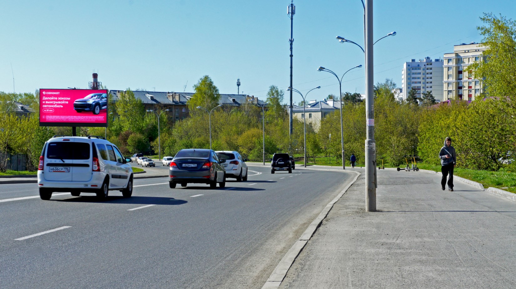 Фотография рекламного носителя, тип: Билборд 3x6, адрес: Маневровая ул., д.30б X Таватуйская ул., Екатеринбург, Свердловская область, Россия. Сторона B1-B10 №1325514