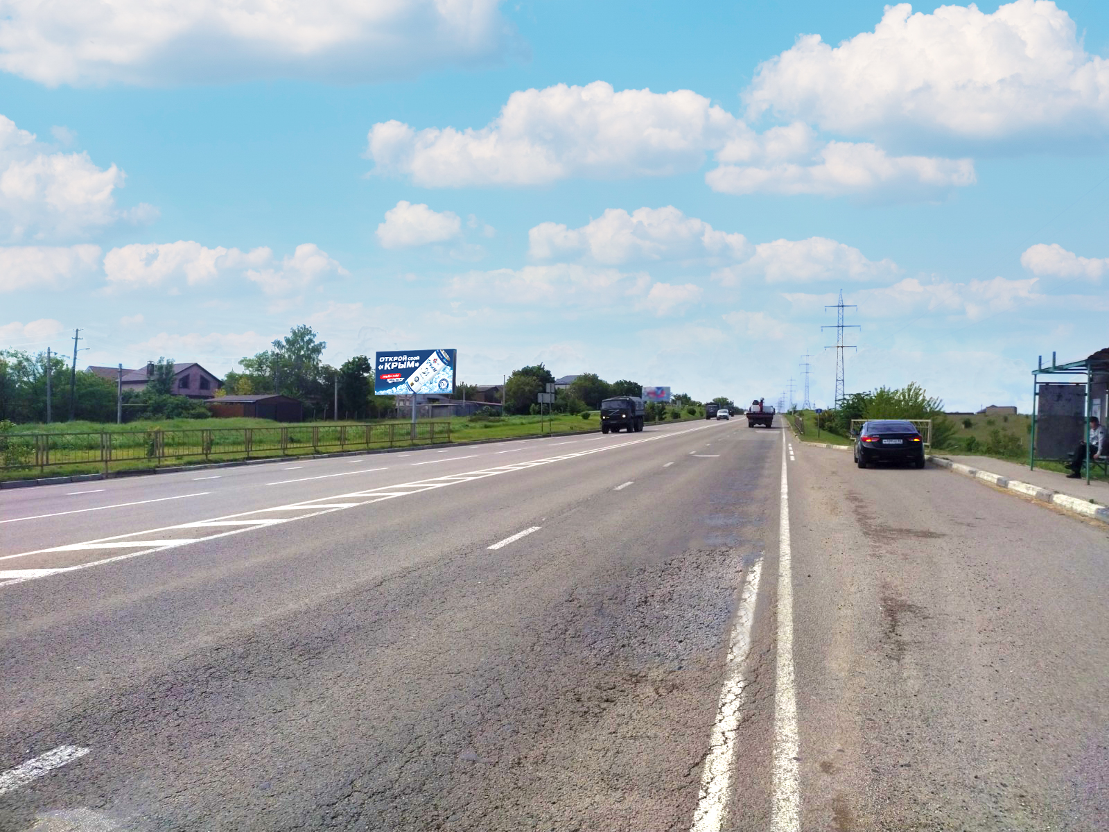 Фотография рекламного носителя, тип: Билборд 3x6, адрес: Объездная дорога, Аэропорт-Севастополь, Туристов ул., Симферополь, Республика Крым, Россия. Сторона B №978824