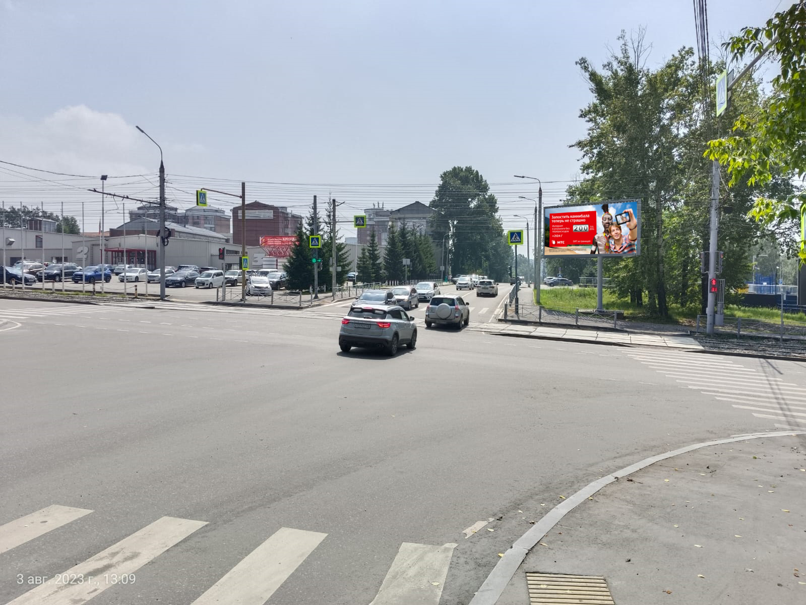 Фотография рекламного носителя, тип: Билборд 3x6, адрес: Дыбовского ул., ББЦ, Иркутск, Иркутская область, Россия. Сторона А1-А3 №1067898