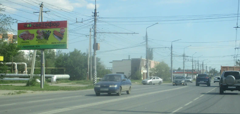 Фотография рекламного носителя, тип: Билборд 3x6, адрес: Строителей пр-т., Хлебокомбинат, Энгельс, Саратовская область, Россия. Сторона Б №937652