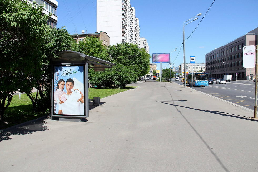 Фотография рекламного носителя, тип: Остановка 1.8x1.2, адрес: Бутырская ул., Москва, Россия. Сторона Б №334739