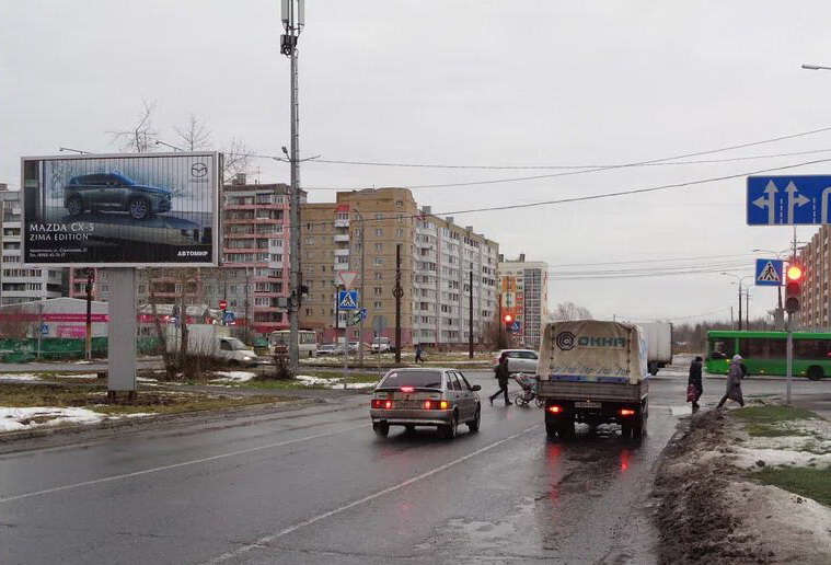 Фотография рекламного носителя, тип: Билборд 3x6, адрес: Московский пр-т. Х Галушина ул., ТРЦ МАКСИ, Архангельск, Архангельская область, Россия. Сторона А1-А3 №819711