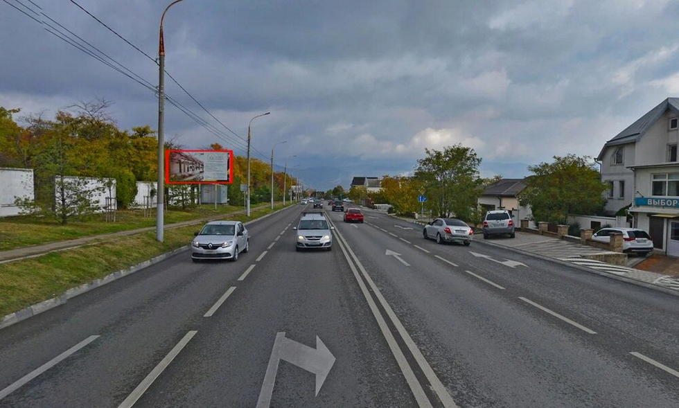 Фотография рекламного носителя, тип: Билборд 3x6, адрес: Мысхакское ш., автосалон «Север», Новороссийск, Краснодарский край, Россия. Сторона Б №1026060