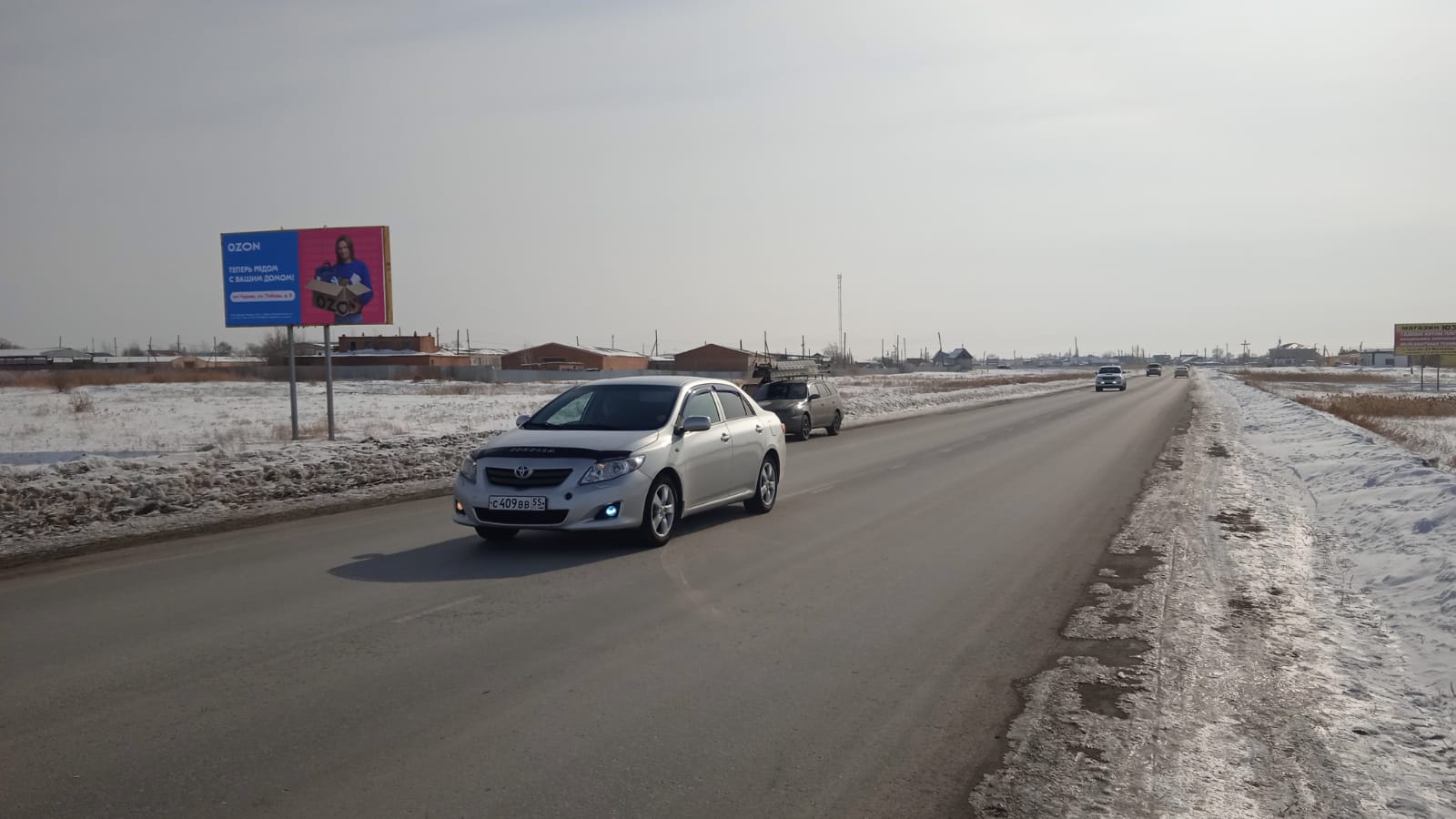 Фотография рекламного носителя, тип: Билборд 3x6, адрес: Черлак пос., Мира ул. Х Гагарина ул., поз.2, Омск, Омская область, Россия. Сторона В №769330