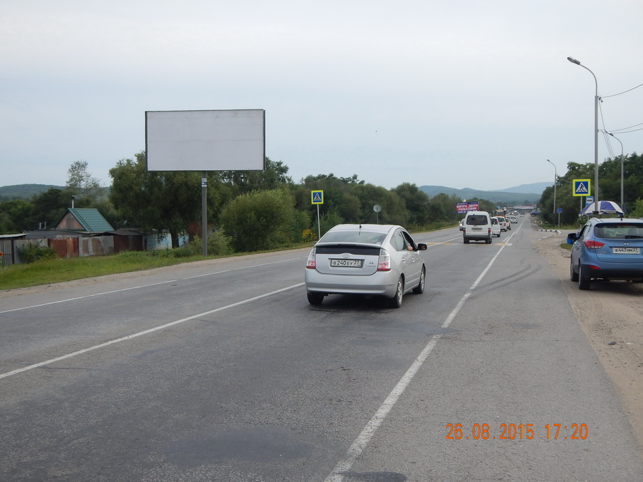 Фотография рекламного носителя, тип: Билборд 3x6, адрес: Владивостокское ш. Х Красноярская ул., Хабаровск, Хабаровский край, Россия. Сторона Б №527650