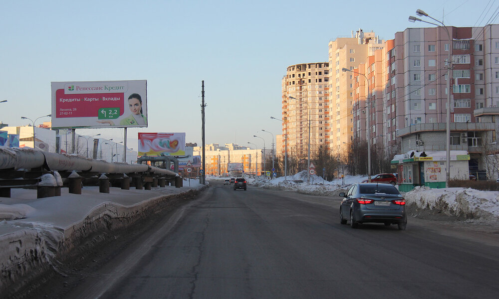 Фотография рекламного носителя, тип: Билборд 3x6, адрес: Пролетарский пр-т., д.5, Сургут, Ханты-Мансийский автономный округ – Югра, Россия. Сторона Б №1068415