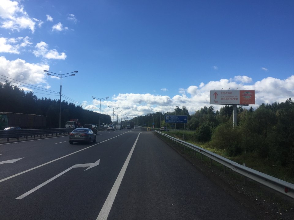 Фотография рекламного носителя, тип: Суперсайт 5x15, адрес: Ярославское ш., 42 700м, Московская область, Россия. Сторона А №725034