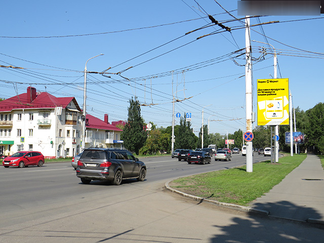 Фотография рекламного носителя, тип: Нестандартный билборд, адрес: Красный Путь ул., д.127, Омск, Омская область, Россия. Сторона A1-A10 №1042202