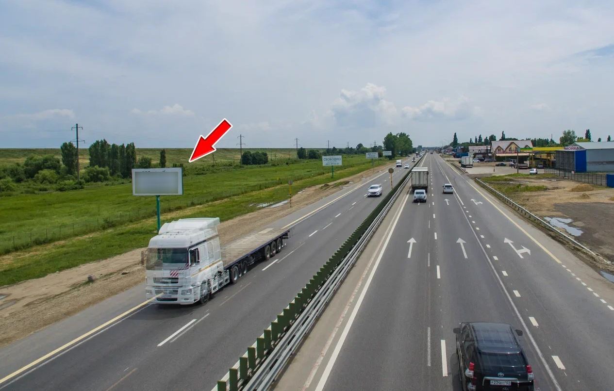 Фотография рекламного носителя, тип: Билборд 3x6, адрес: М-4 Дон а/д, 1344 550м, Краснодар, Краснодарский край, Россия. Сторона Б №602467