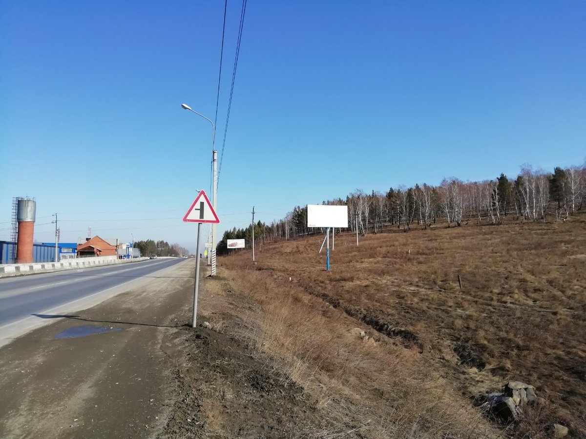 Фотография рекламного носителя, тип: Билборд 3x6, адрес: Шелеховский тракт, 13 100м, Иркутск, Иркутская область, Россия. Сторона А №778628