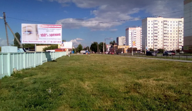 Фотография рекламного носителя, тип: Билборд 3x6, адрес: Коммунаров ул., д.70, поз.2, Елец, Липецкая область, Россия. Сторона Б №798043