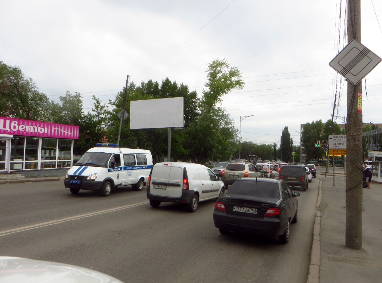 Фотография рекламного носителя, тип: Билборд 3x6, адрес: Московское ш. Х Революционная ул., Самара, Самарская область, Россия. Сторона В №833093