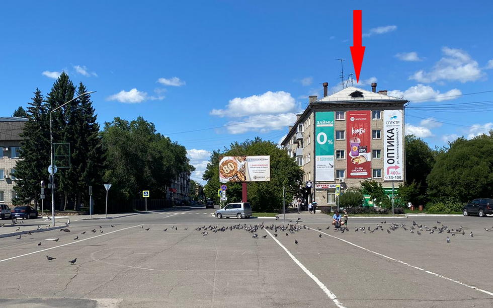 Фотография рекламного носителя, тип: Ситиформат 1.8x1.2, адрес: Октябрьская ул., д.14а, поз.3, Новоалтайск, Алтайский край, Россия. Сторона C №873501