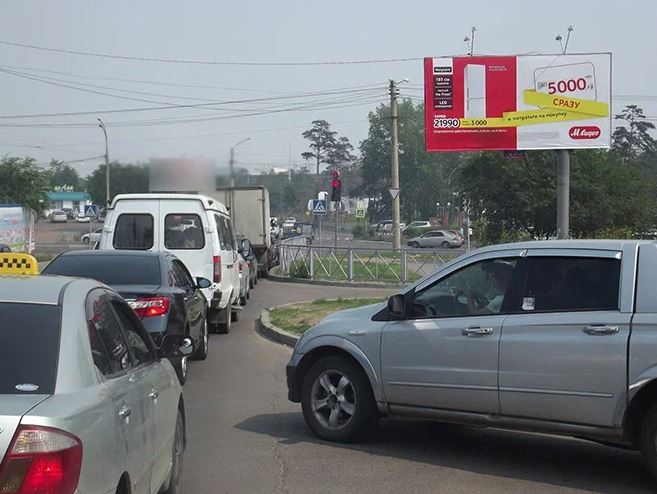 Фотография рекламного носителя, тип: Билборд 3x6, адрес: Строителей пр-т. Х Жердева ул., Улан-Удэ, Республика Бурятия, Россия. Сторона A №979253