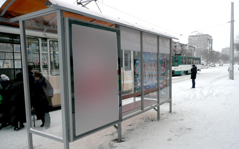 Фотография рекламного носителя, тип: Остановка 1.8x1.2, адрес: Дружбы ул., д.62а, Новокузнецк, Кемеровская область, Россия. Сторона А4 №668014