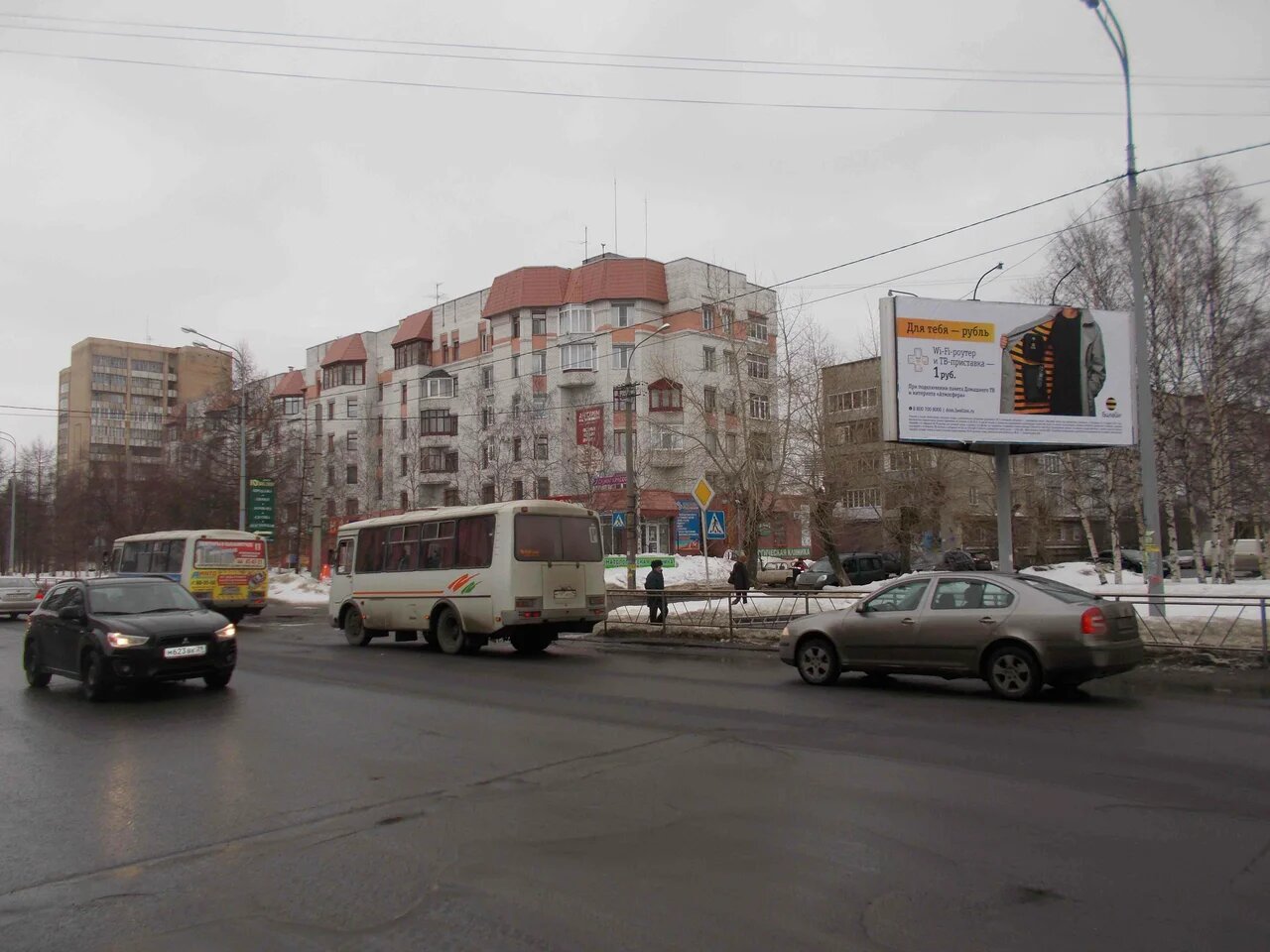 Фотография рекламного носителя, тип: Билборд 3x6, адрес: Троицкий пр-т. Х Вологодская ул., Архангельск, Архангельская область, Россия. Сторона А №765951