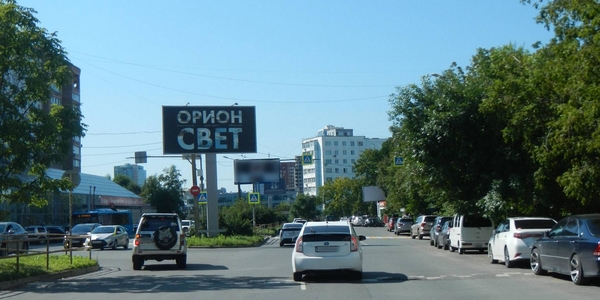 Фотография рекламного носителя, тип: Билборд 3x6, адрес: Красного Знамени пр-т., д.84, Владивосток, Приморский край, Россия. Сторона А2 №767235