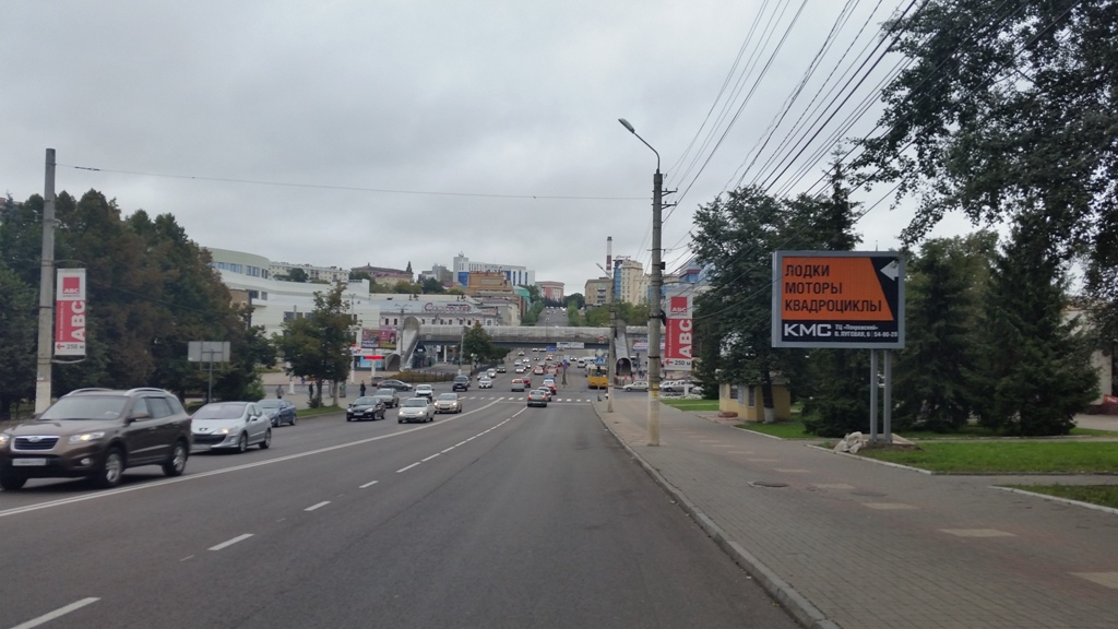 Фотография рекламного носителя, тип: Ситиборд 2.7x3.7, адрес: Дзержинского ул., д.50, Курск, Курская область, Россия. Сторона A1-A3 №575897