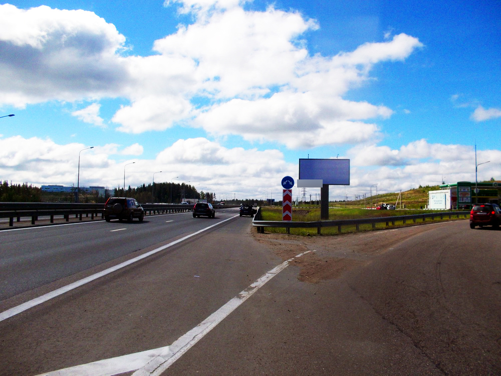Фотография рекламного носителя, тип: Билборд 3x6, адрес: Новоприозерское ш., 9 160м, Ленинградская область, Россия. Сторона А №529926