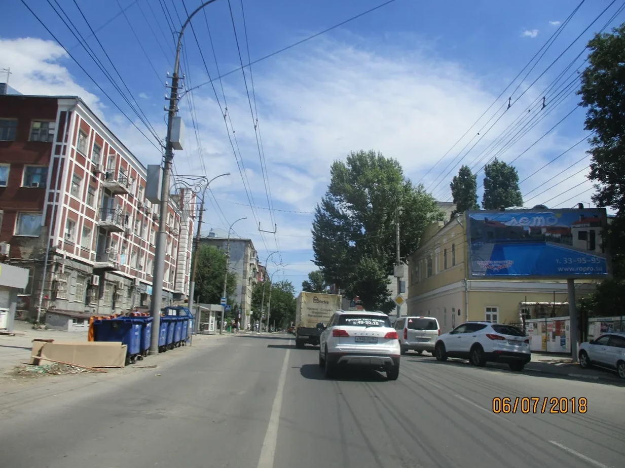 Фотография рекламного носителя, тип: Билборд 3x6, адрес: Чернышевского ул. Х Октябрьская ул., Саратов, Саратовская область, Россия. Сторона А1 №547543