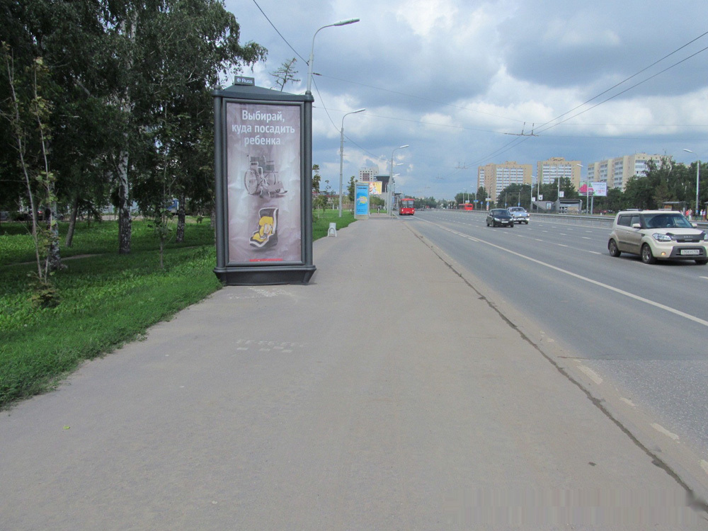 Фотография рекламного носителя, тип: Пиллар 3x1.4, адрес: Декабристов ул., ст. метро Козья Слобода, Казань, Республика Татарстан, Россия. Сторона Б №434675