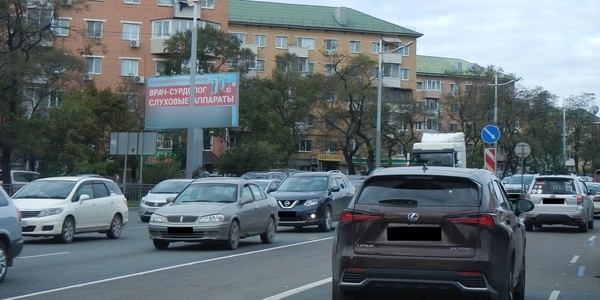 Фотография рекламного носителя, тип: Билборд 3x6, адрес: 100-лет Вл-ку ул., д.33, Владивосток, Приморский край, Россия. Сторона Б1 №774786
