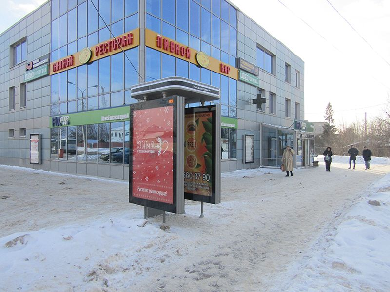 Фотография рекламного носителя, тип: Ситиформат 1.8x1.2, адрес: Обуховская ул., стр.2, Солнечногорск, Московская область, Россия. Сторона Б1 №720121