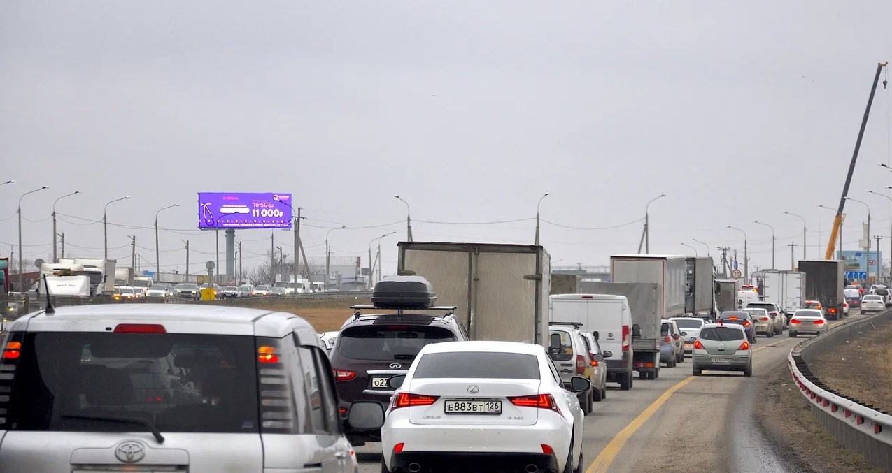 Фотография рекламного носителя, тип: Суперсайт 5x15, адрес: Андреевская ул., д.4/1, Краснодар, Краснодарский край, Россия. Сторона Б5 №957706