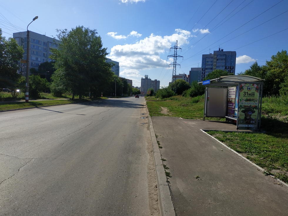 Фотография рекламного носителя, тип: Остановка, адрес: Жигулевская ул., д.46, Ульяновск, Ульяновская область, Россия. Сторона А №1027867