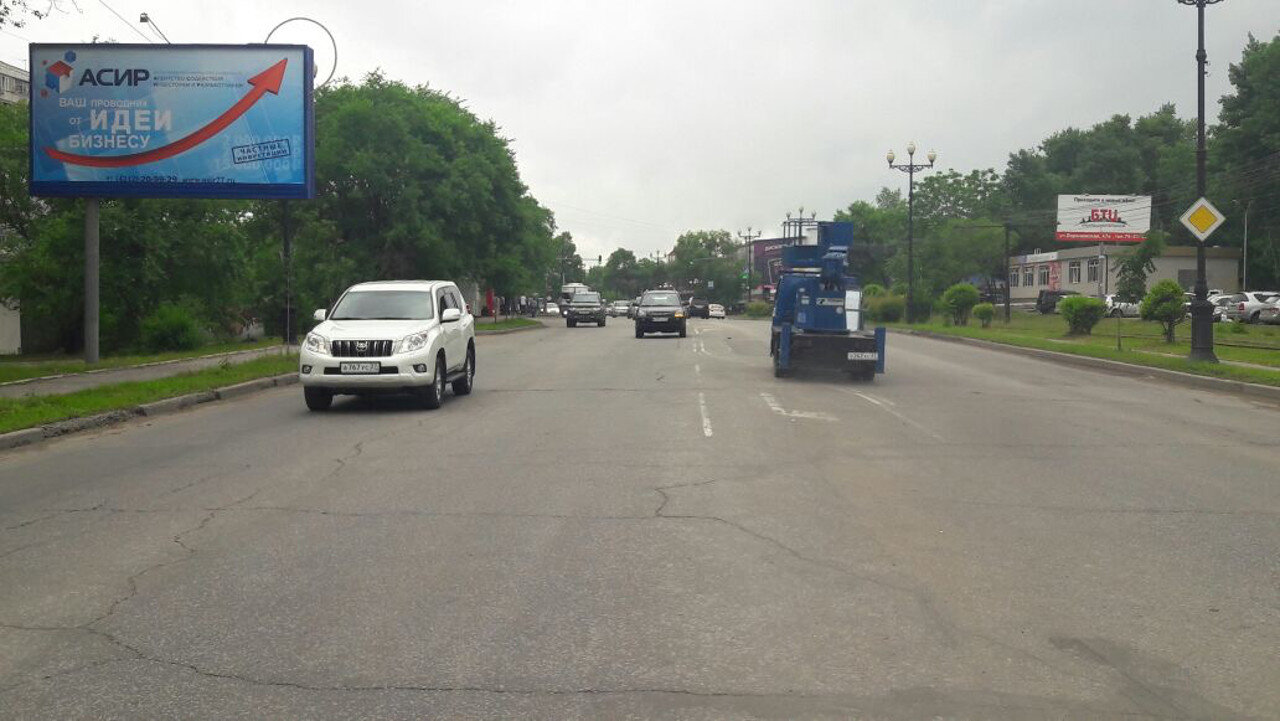 Фотография рекламного носителя, тип: Билборд 3x6, адрес: Воронежская ул., д.38а, Хабаровск, Хабаровский край, Россия. Сторона Б №971298