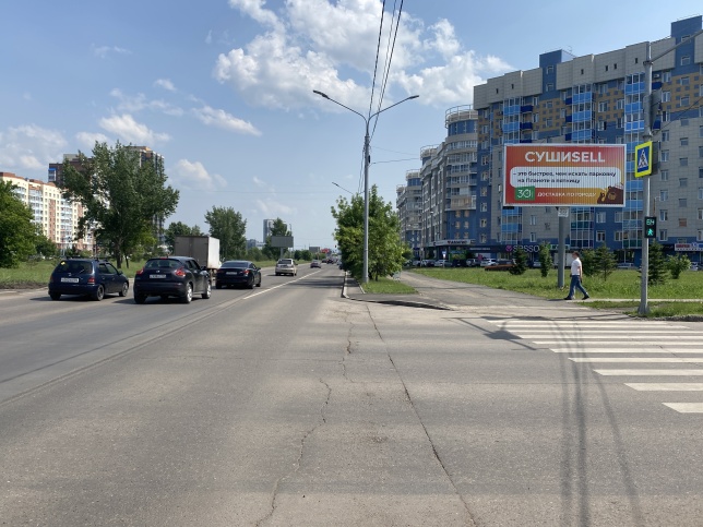 Фотография рекламного носителя, тип: Билборд 3x6, адрес: Авиаторов ул. X Алексеева ул., д.39, Красноярск, Красноярский край, Россия. Сторона А1-А3 №1029560