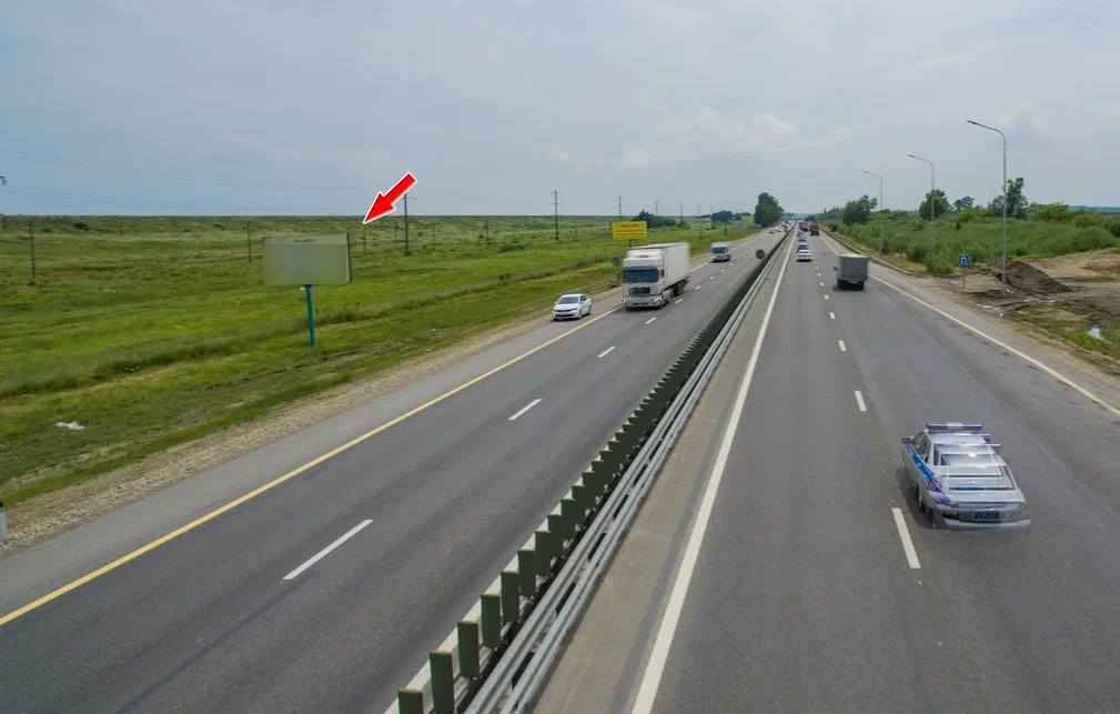 Фотография рекламного носителя, тип: Билборд 3x6, адрес: М-4 Дон а/д, 1347 450м, Краснодар, Краснодарский край, Россия. Сторона Б №602494