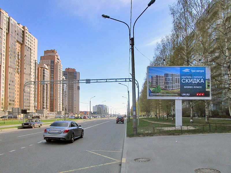 Фотография рекламного носителя, тип: Билборд 3x6, адрес: Яхтенная ул., д.6, корп.1, Санкт-Петербург, Россия. Сторона А №639166