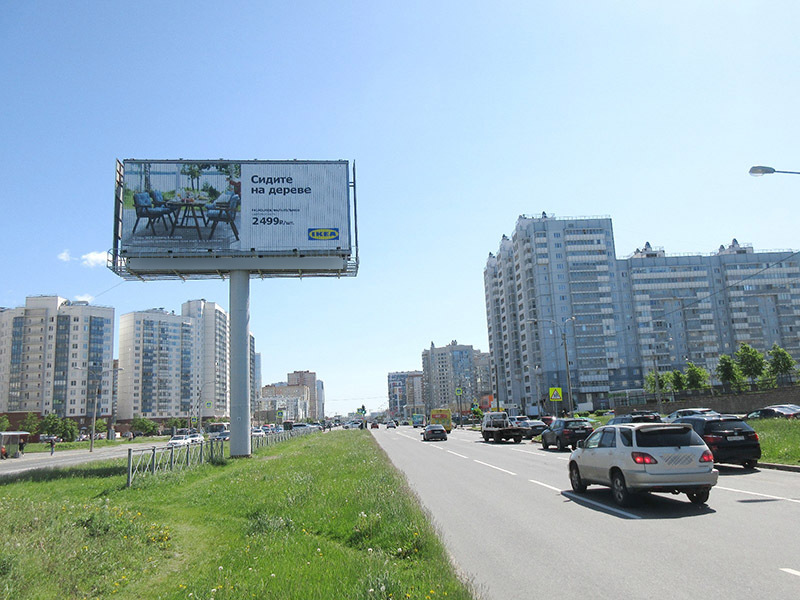 Фотография рекламного носителя, тип: Суперсайт 5x12, адрес: Оптиков ул., д.47, Санкт-Петербург, Россия. Сторона A11 №642027