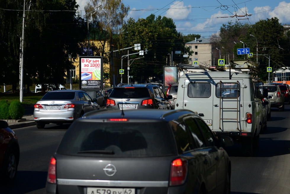 Фотография рекламного носителя, тип: Ситиформат 1.8x1.2, адрес: Вокзальная ул., д.97-101, Рязань, Рязанская область, Россия. Сторона А1 №329170