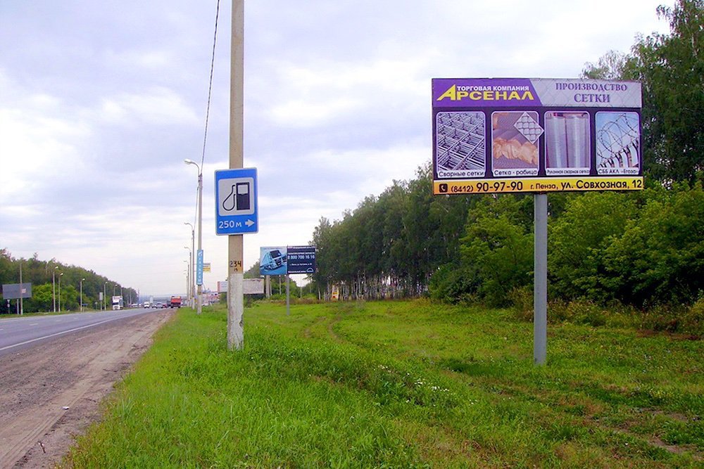 Фотография рекламного носителя, тип: Билборд 3x6, адрес: Москва - Самара а/д, Арбеково, 5-й от "Петушка", Пенза, Пензенская область, Россия. Сторона A №758803