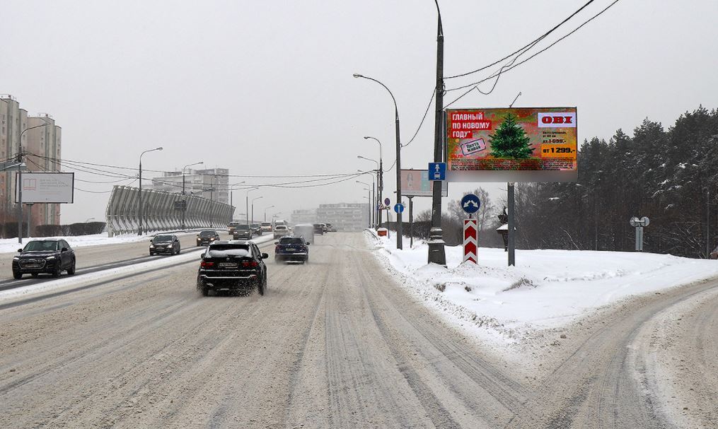 Фотография рекламного носителя, тип: Билборд 3x6, адрес: Липецкая ул., д.14, корп.2, Москва, Россия. Сторона Аh1-Аh4 №957200