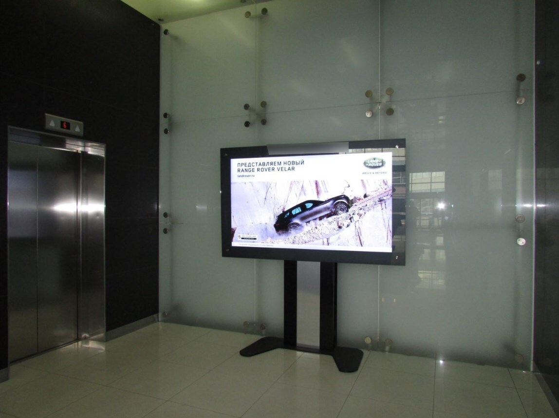Фотография рекламного носителя, тип: Видеоэкран, адрес: Бизнес-центр «Атлантик Сити», Савушкина ул., д.126, Санкт-Петербург, Россия. Сторона/вариант A1-A10 №1013003