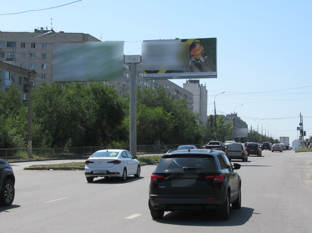 Фотография рекламного носителя, тип: Билборд 3x6, адрес: Еременко ул., д.74 Х Металлургов ул., Волгоград, Волгоградская область, Россия. Сторона A2 №1042317